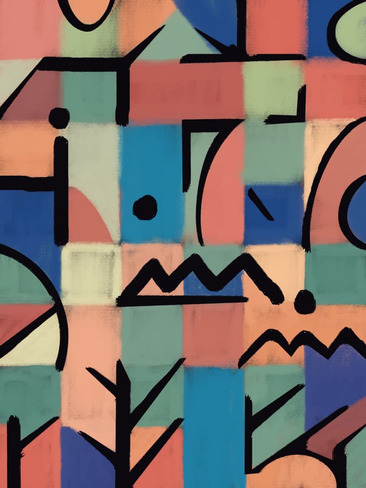 Playful Geometric Forms by Little Dean — canvas wall art