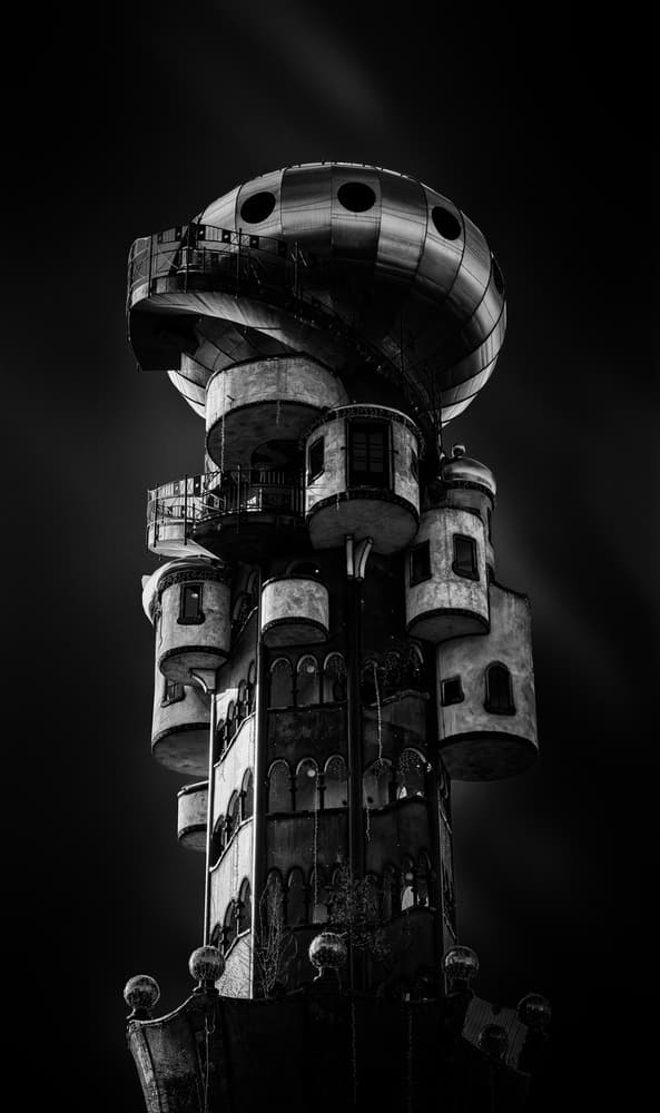 Mysterious Urban Tower by Adam Dauria ☂ — canvas wall art