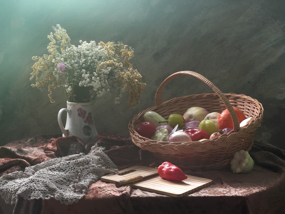 Cozy Harvest Still Life by UstinaGreen — canvas wall art