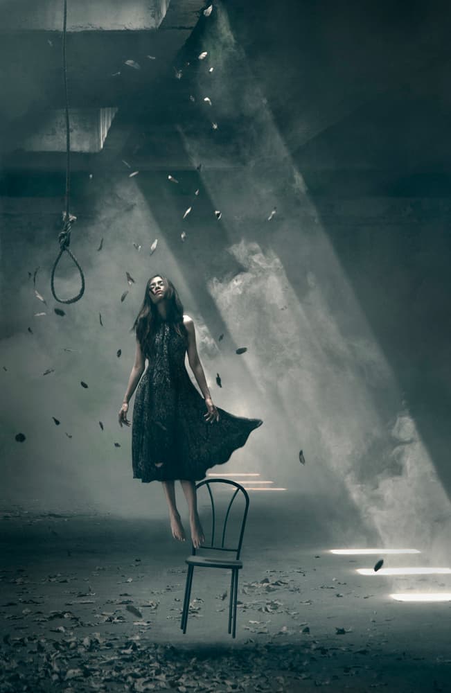 Ethereal Floating Woman by Sebastian Kisworo — canvas wall art