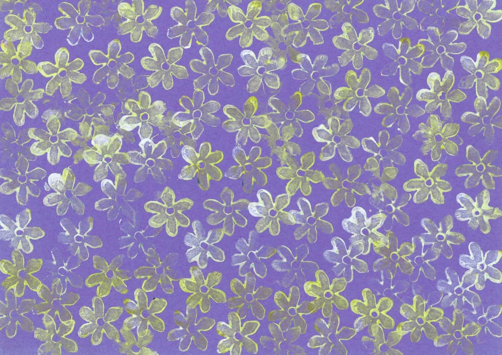Whimsical Purple Flowers by Santhosh ch — canvas wall art