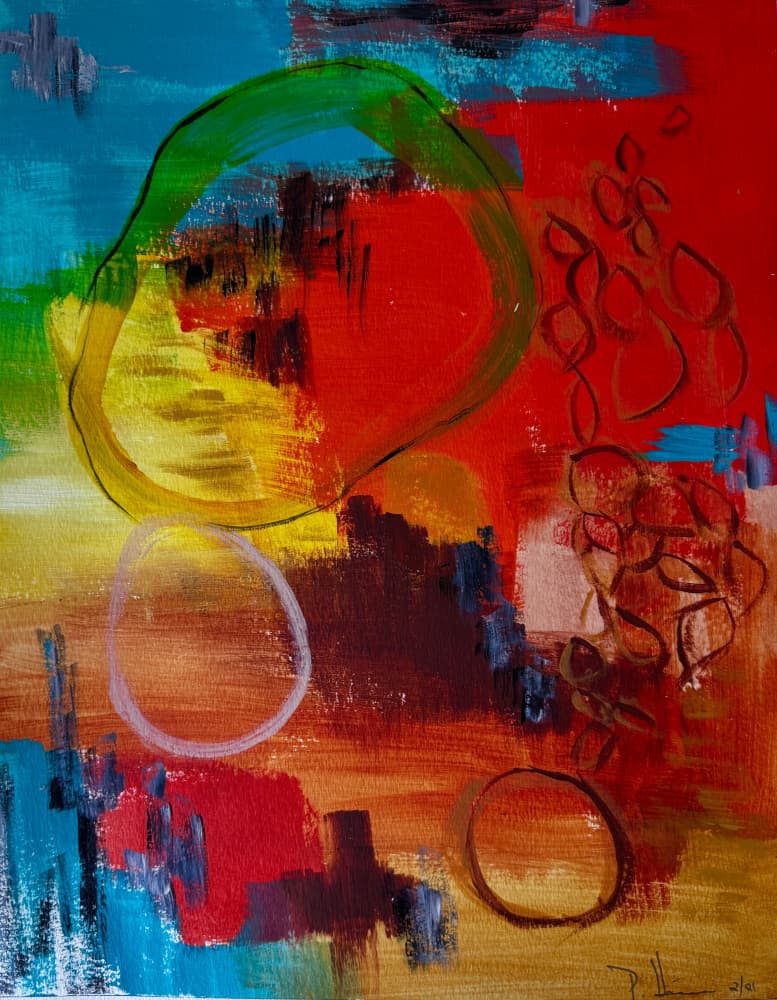 Vibrant Abstract Shapes by Preston Harmon — canvas wall art