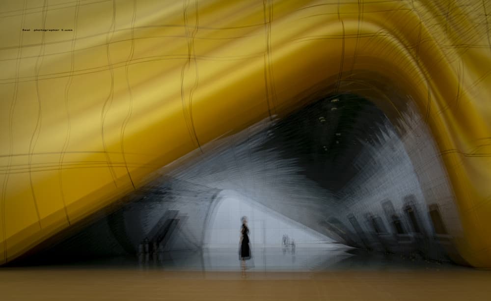 Fluid Gold Archway by Mi Young Choi — canvas wall art