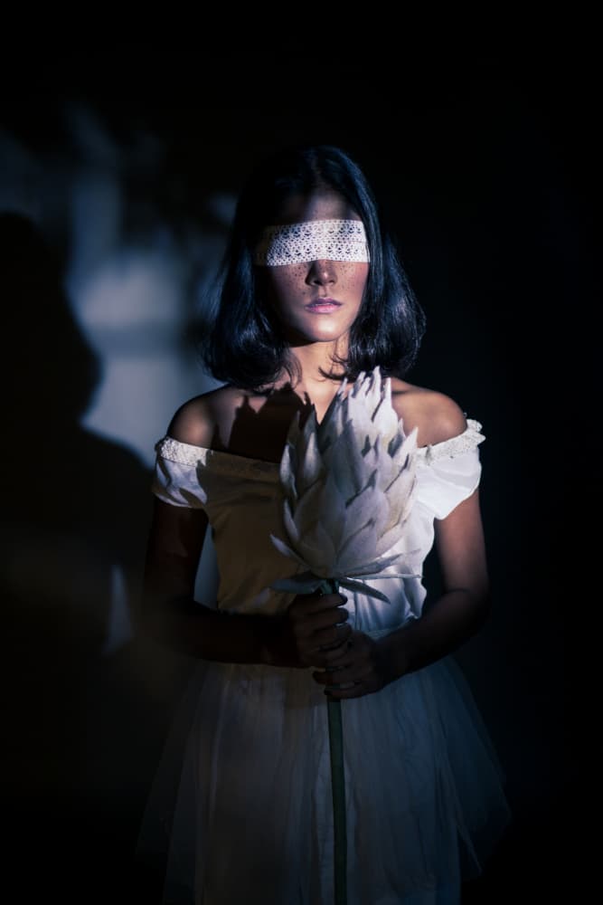 Ethereal Blindfolded Woman by Dipankar Paul — canvas wall art