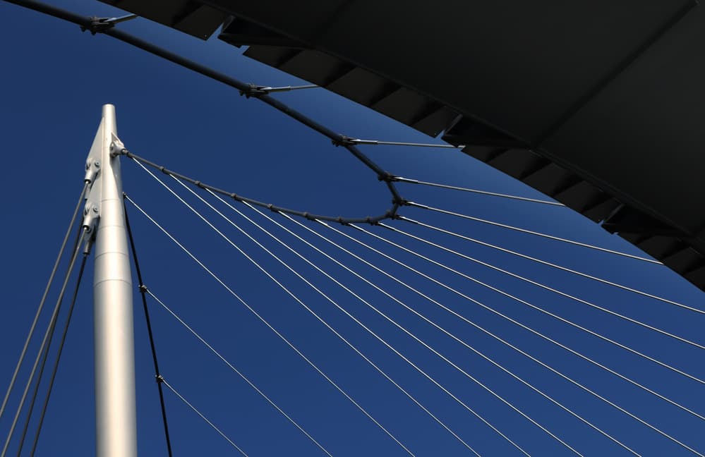 Modern Bridge Cables by Hans-Wolfgang Hawerkamp — canvas wall art