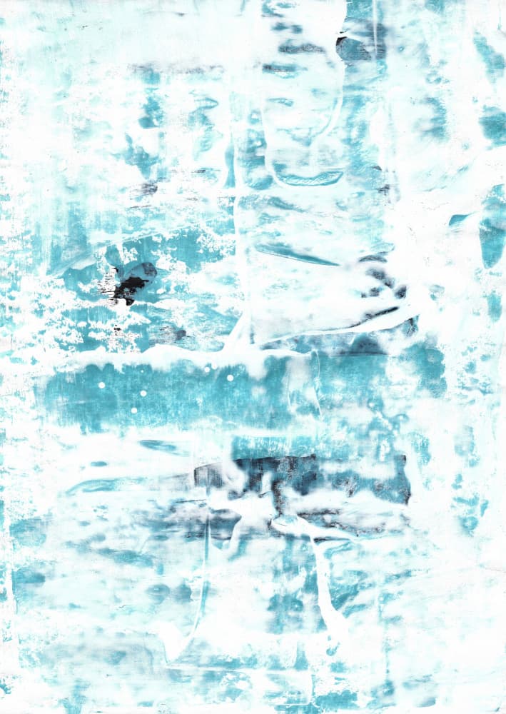 Serene Aqua Abstraction by Annick — canvas wall art