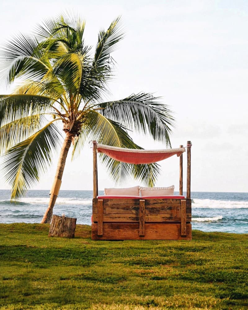 Tropical Beach Daybed by Del Mundo Imagery — canvas wall art