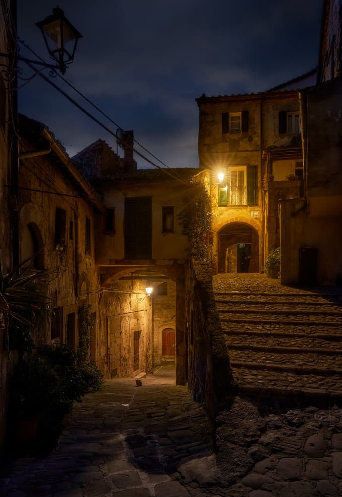 Italian Night Alley by Bartolome Lopez — canvas wall art