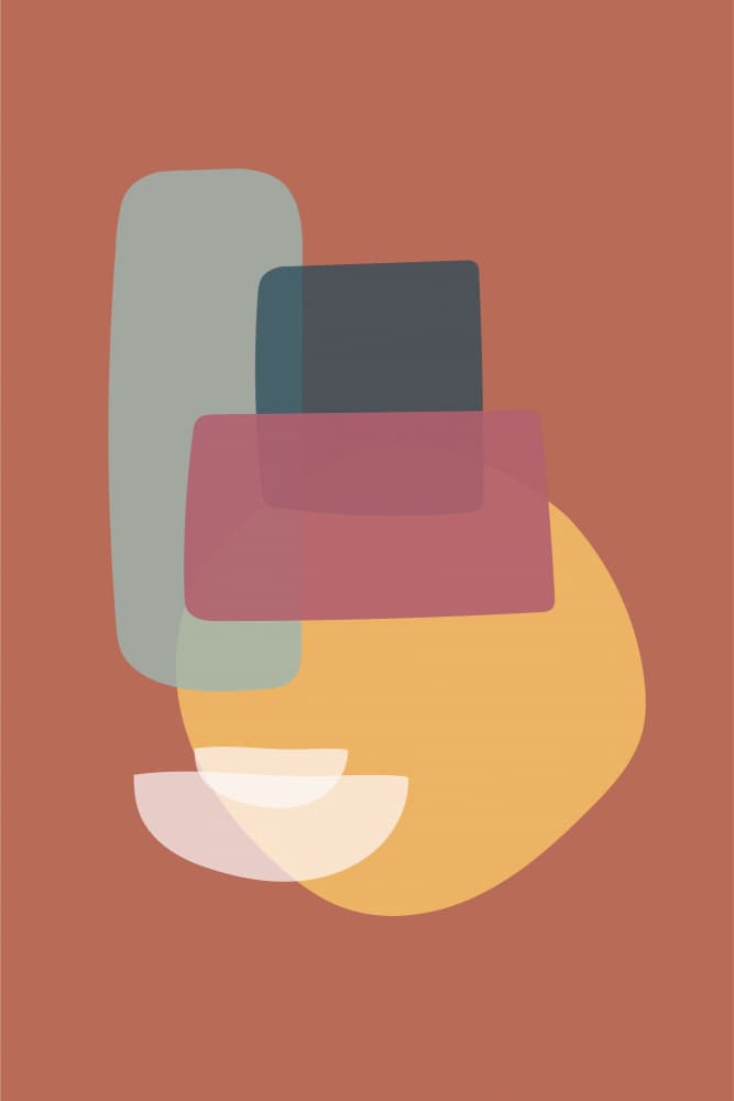 Earthy Abstract Shapes by Frankie Kerr-Dineen — canvas wall art