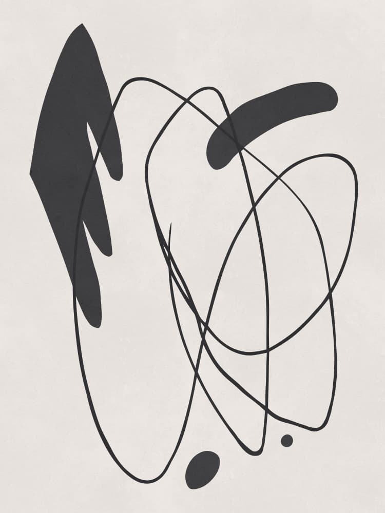 Abstract Fluid Lines by Vitor Costa — canvas wall art