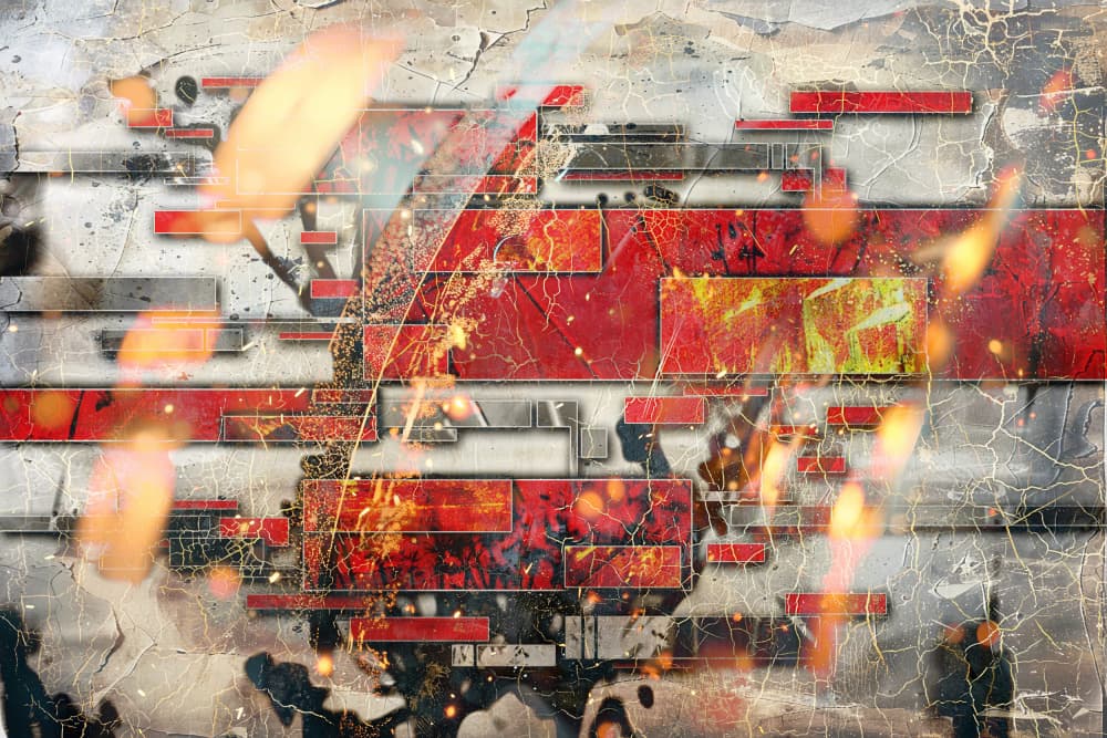 Abstract Industrial Fire by Rafal Kulik — canvas wall art