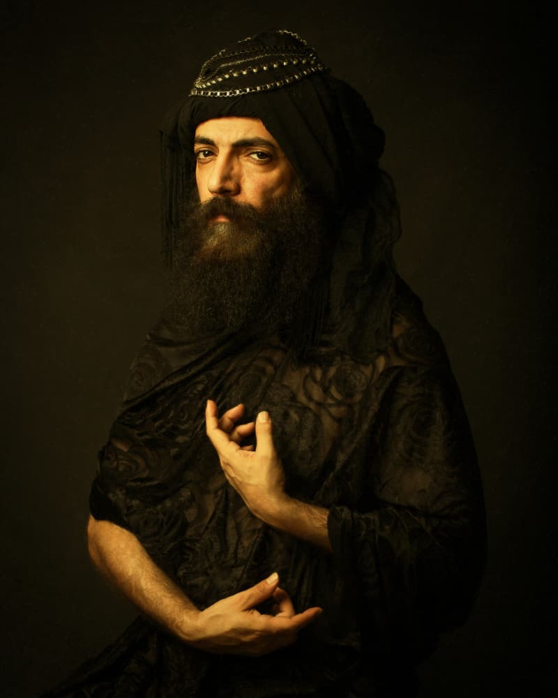 Mysterious Bearded Man by Mehdi Mokhtari — canvas wall art
