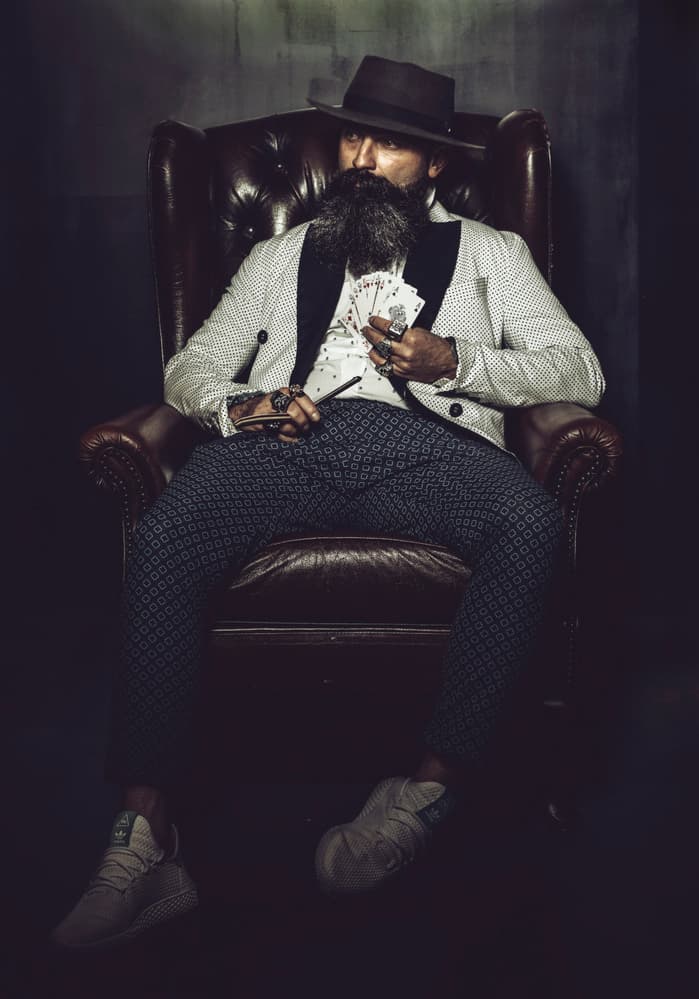 Elegant Poker Player by gNo — canvas wall art