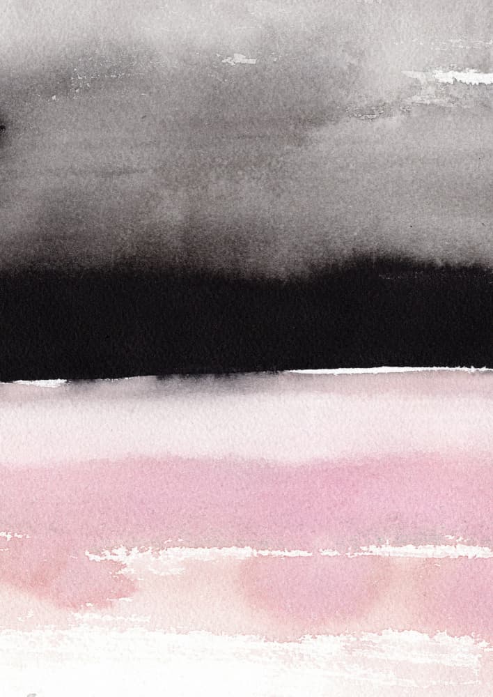 Pink Gray Horizon by Janel Bragg — canvas wall art