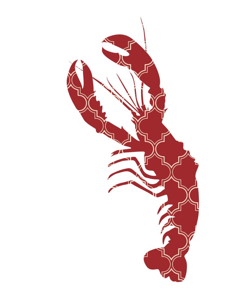 Patterned Red Lobster by Emiliano Deificus — canvas wall art