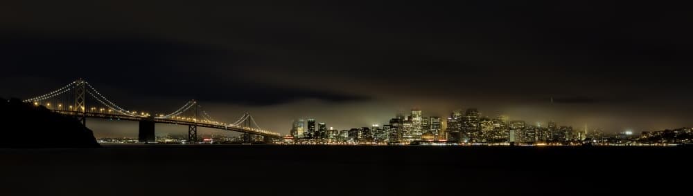 San Francisco Night Glow by C.S. Tjandra — canvas wall art
