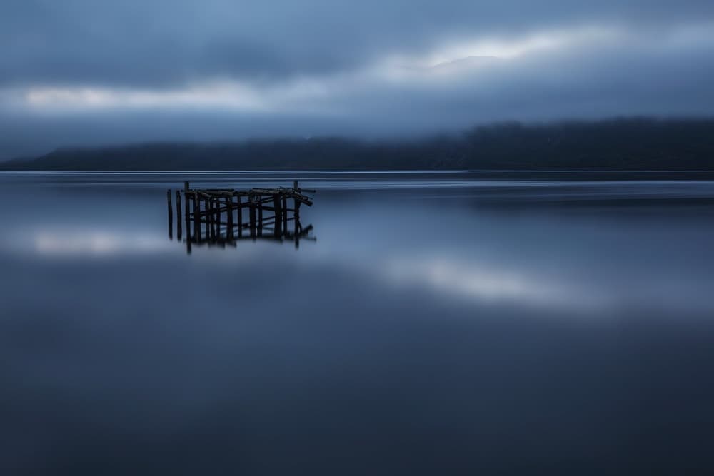Misty Lake Pier by Bragi Ingibergsson - BRIN — canvas wall art