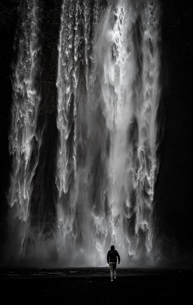Dramatic Waterfall Solitude by Linda Wride — canvas wall art