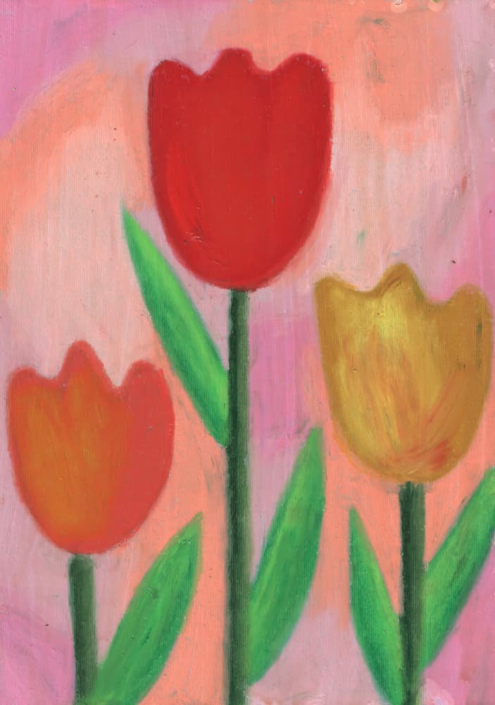 Colorful Spring Tulips by Kulik — canvas wall art
