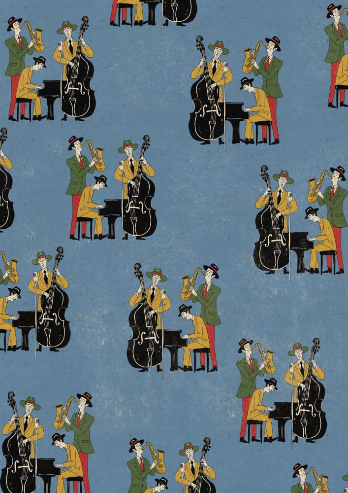 Cool Jazz Ensemble by Nicholas — canvas wall art