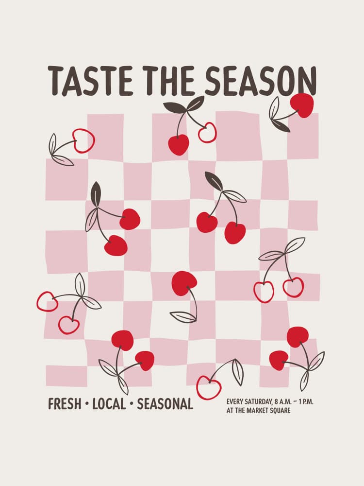 Taste The Season Cherries by Alexandra Weise — canvas wall art
