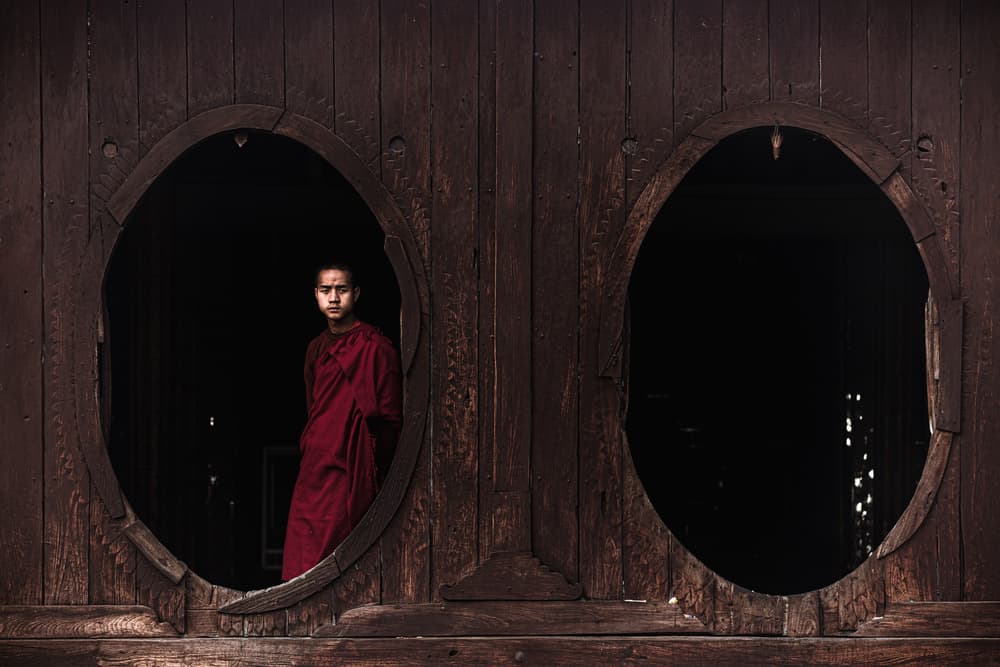 Young Monk in Doorway by Marco Tagliarino — canvas wall art