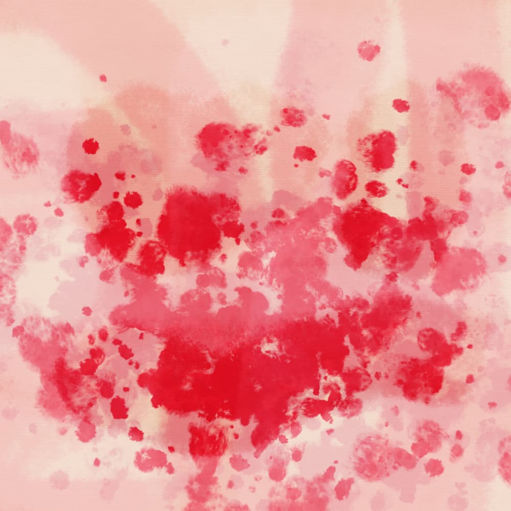 Vibrant Crimson Splashes by Dina Dankers — canvas wall art