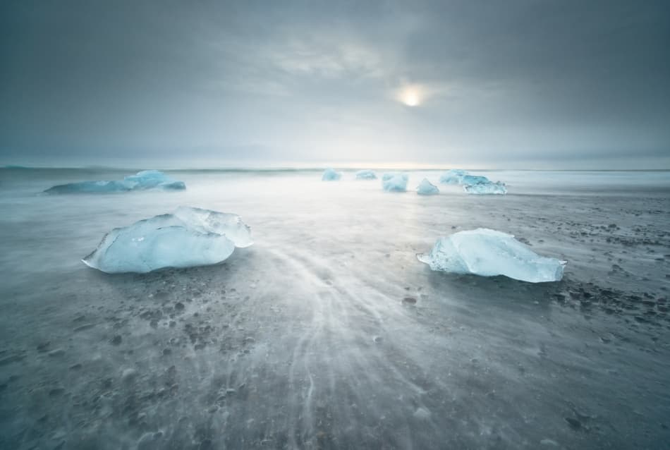 Frozen Beach Sunrise by Raymond Hoffmann — canvas wall art