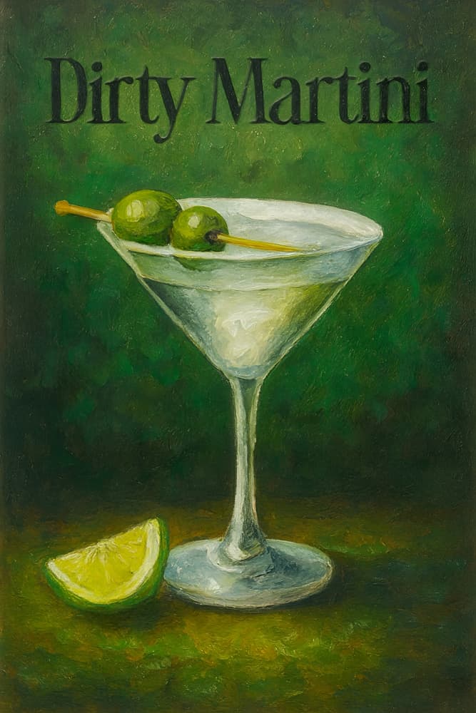 Dirty Martini Cocktail by HUGO — canvas wall art