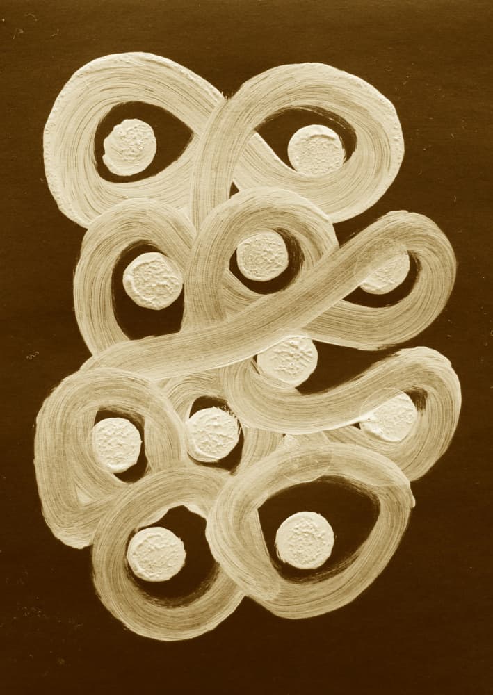 Intertwined Sepia Loops by Santhosh ch — canvas wall art