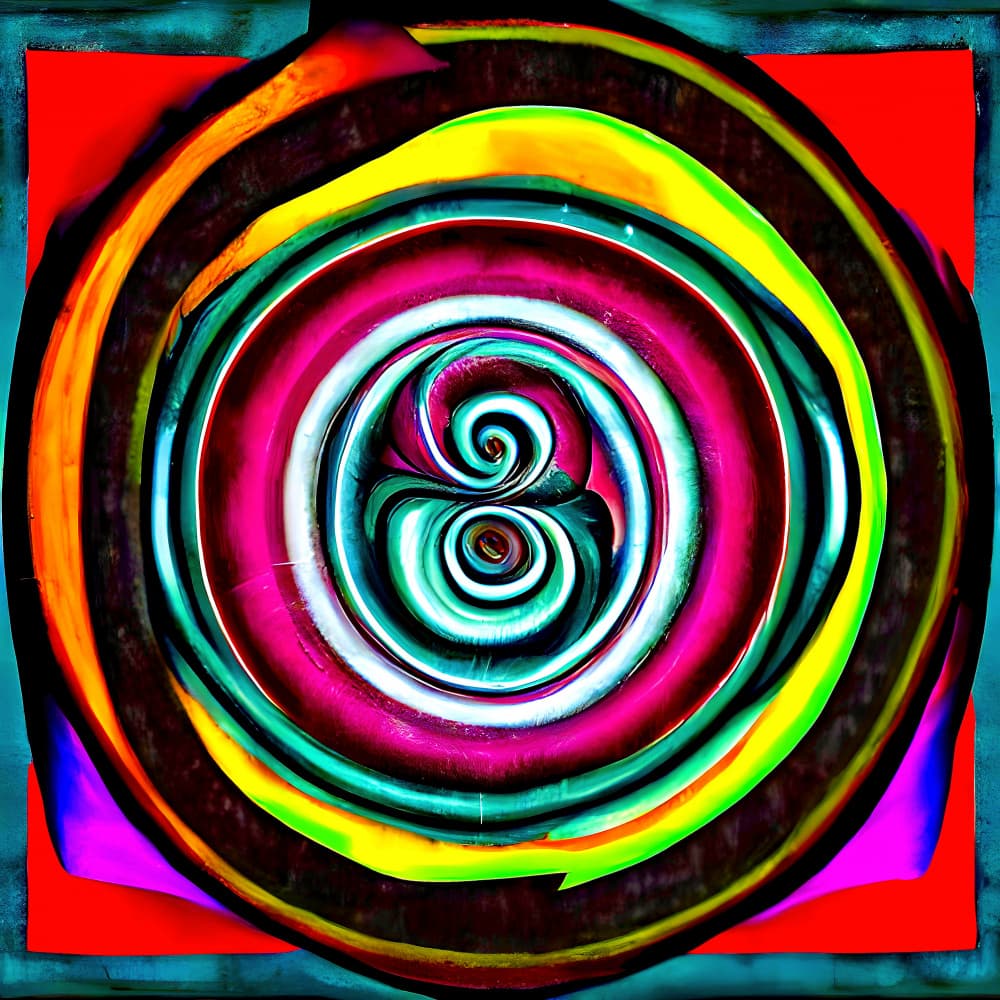 Vibrant Color Swirl by mnemonixART — canvas wall art