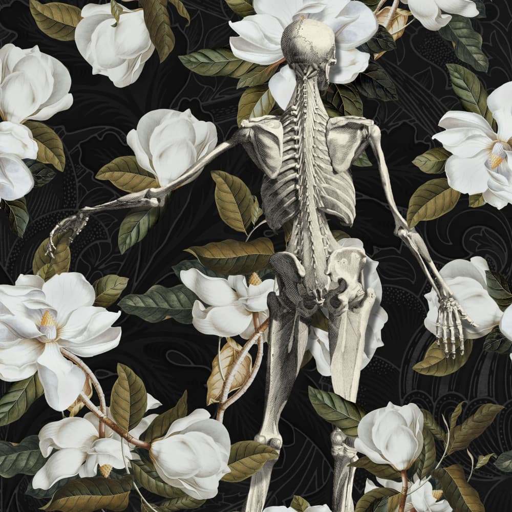 Gothic Floral Anatomy by Marja van den Hurk — canvas wall art