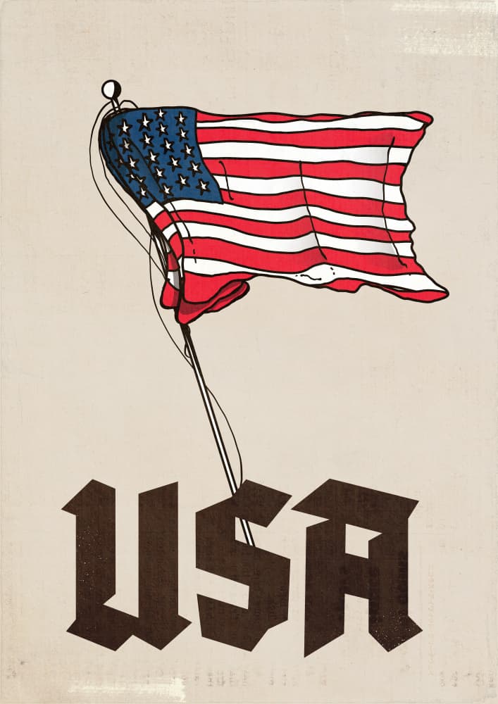 Patriotic USA Flag by Nicholas — canvas wall art