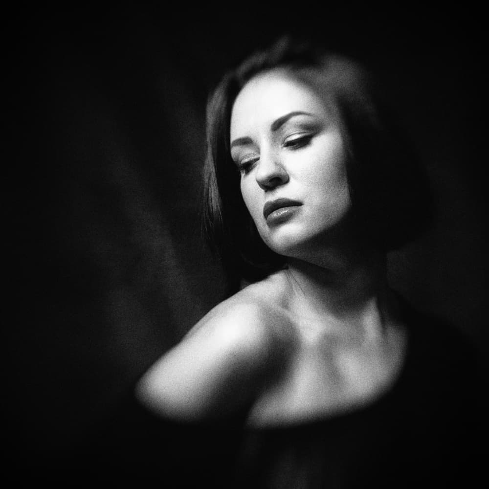 Dramatic Beauty Portrait by Ruth Franke — canvas wall art