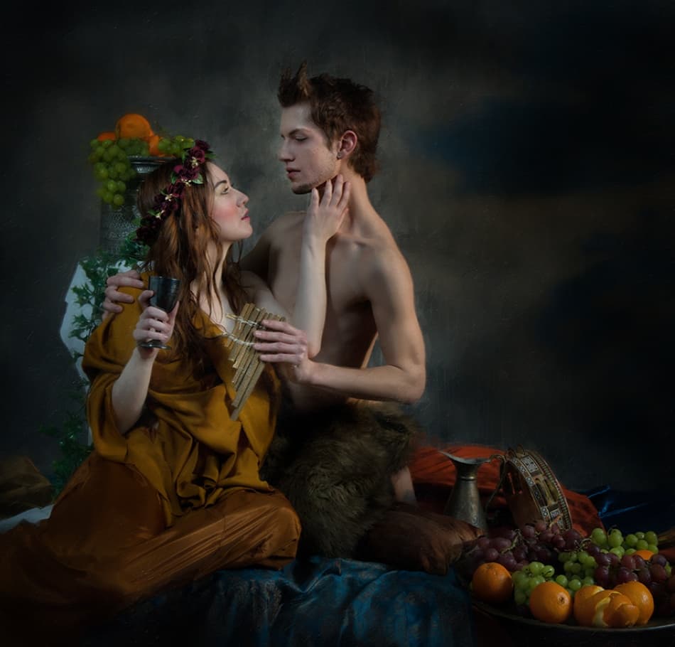 Satyr Nymph Embrace by Derek Galon MA FRPS FOPS — canvas wall art
