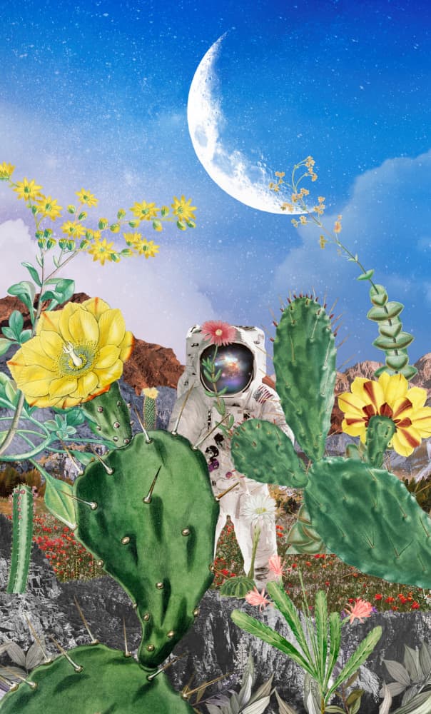Astronaut Desert Moon by Marja van den Hurk — canvas wall art