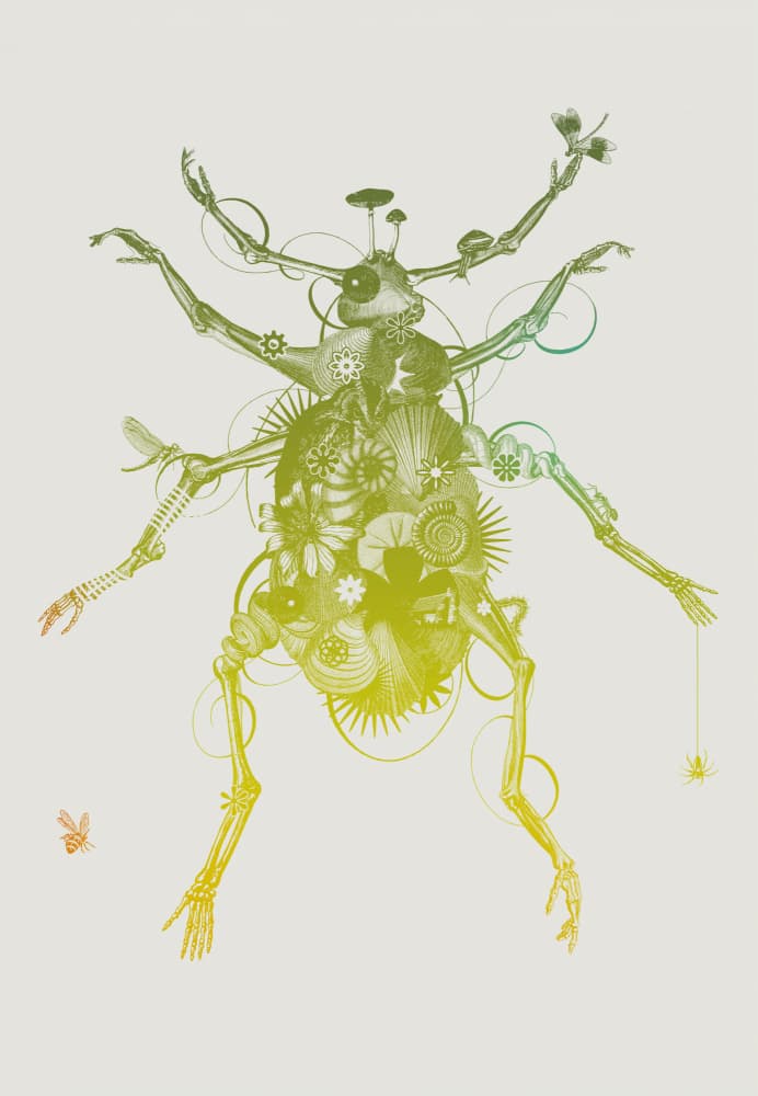 Surreal Steampunk Insect by Jaco Putker — canvas wall art