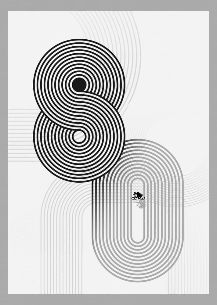 Minimalist Cycling Geometry by Fadil Roze — canvas wall art