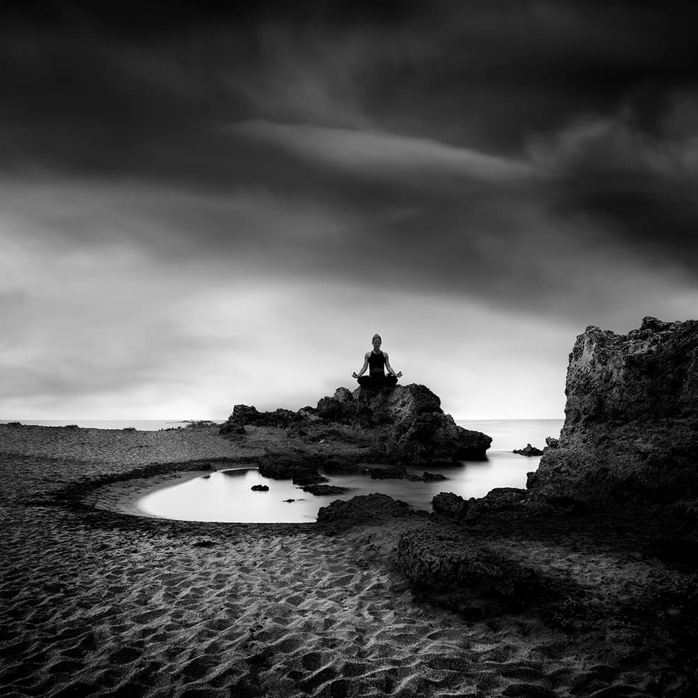 Meditative Coastal Serenity by George Digalakis — canvas wall art