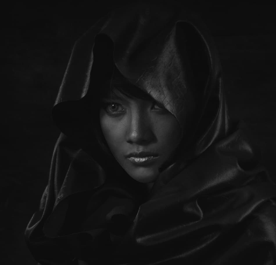 Mysterious Hooded Woman by Hari Sulistiawan — canvas wall art