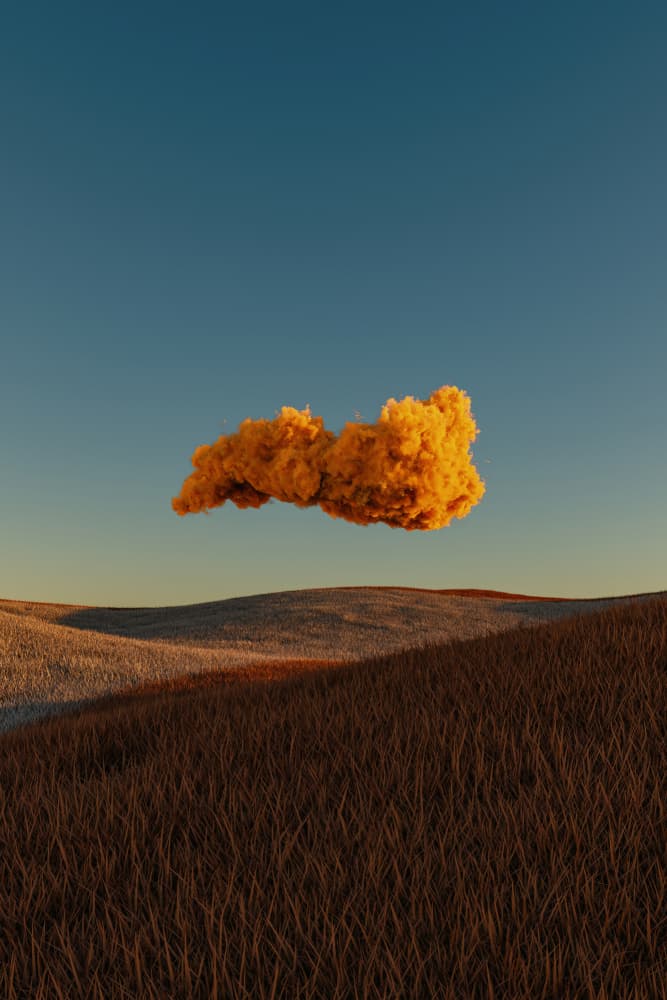 Dreamy Orange Cloud by Javier Pardina — canvas wall art