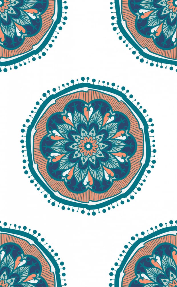 Calming Floral Mandala by Marika Barsrsind β canvas wall art