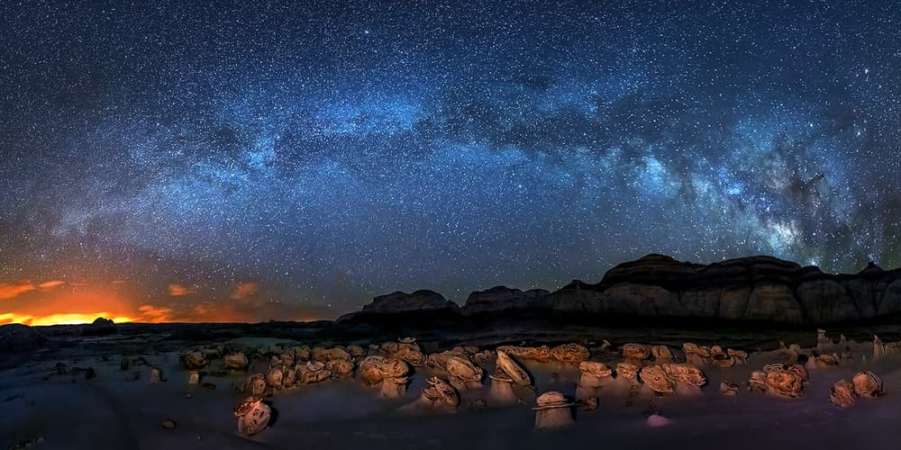 Milky Way Desert Night by Hua Zhu — canvas wall art