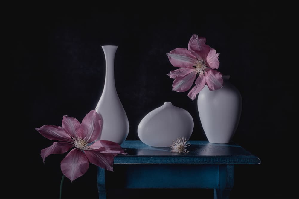 Elegant Floral Still Life by Lydia Jacobs — canvas wall art
