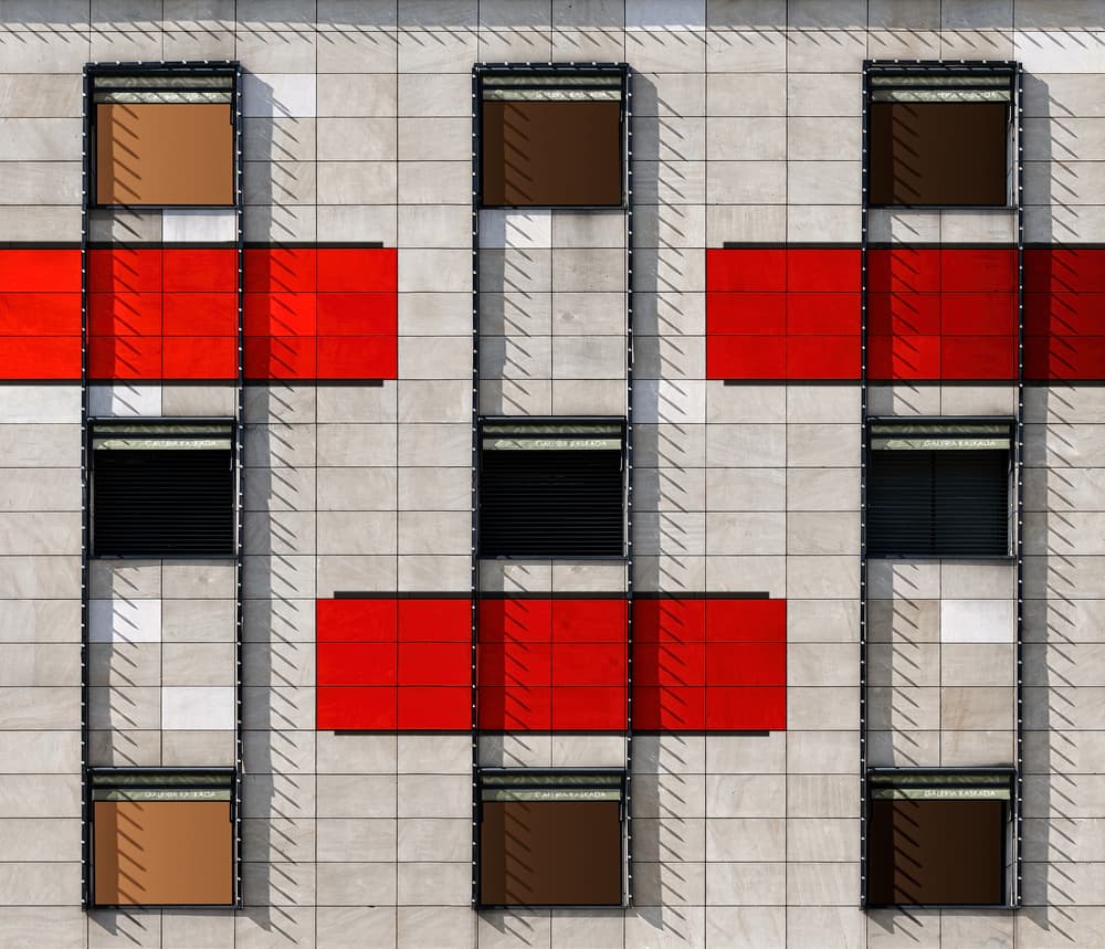 Modern Geometric Facade by Tomasz Buczkowski ( Tomush ) — canvas wall art