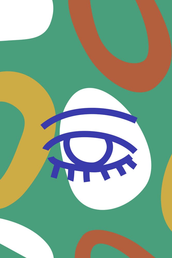 Modern Abstract Eye Shapes by Anna Rose — canvas wall art