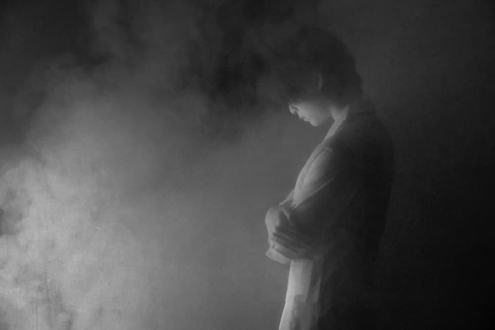 Pensive Woman in Mist by Mi Young Choi — canvas wall art