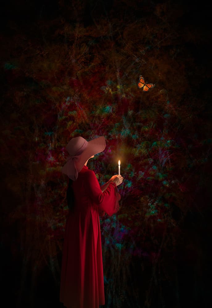 Woman with Forest Light by Shanyewuyu — canvas wall art