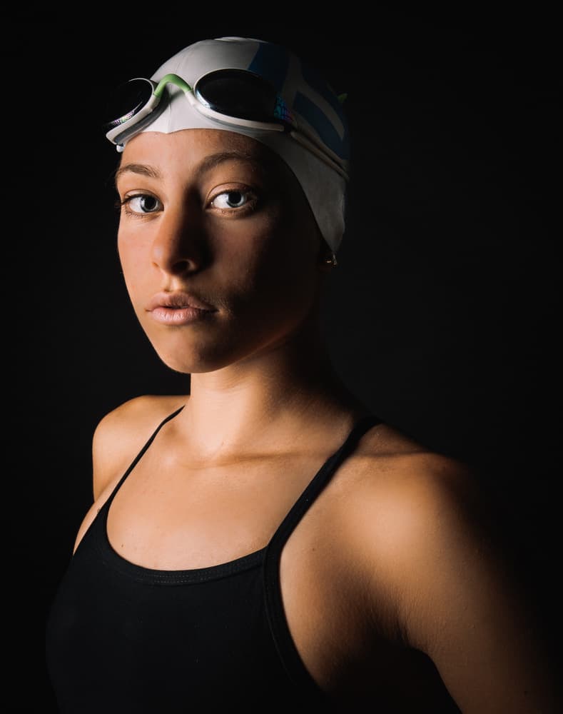 the swimmer by Nir Amos — canvas wall art