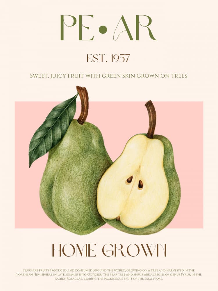 Juicy Pear Delight by Nazma Khokhar — canvas wall art